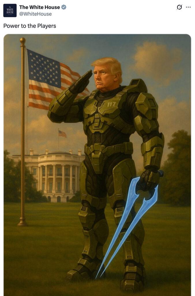 میم ترامپ در صفحه کاخ سفید