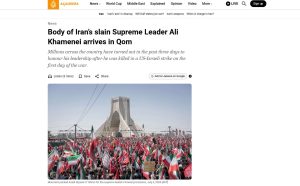 بازتاب تشییع رهبری شهید در رسانه های خارجی